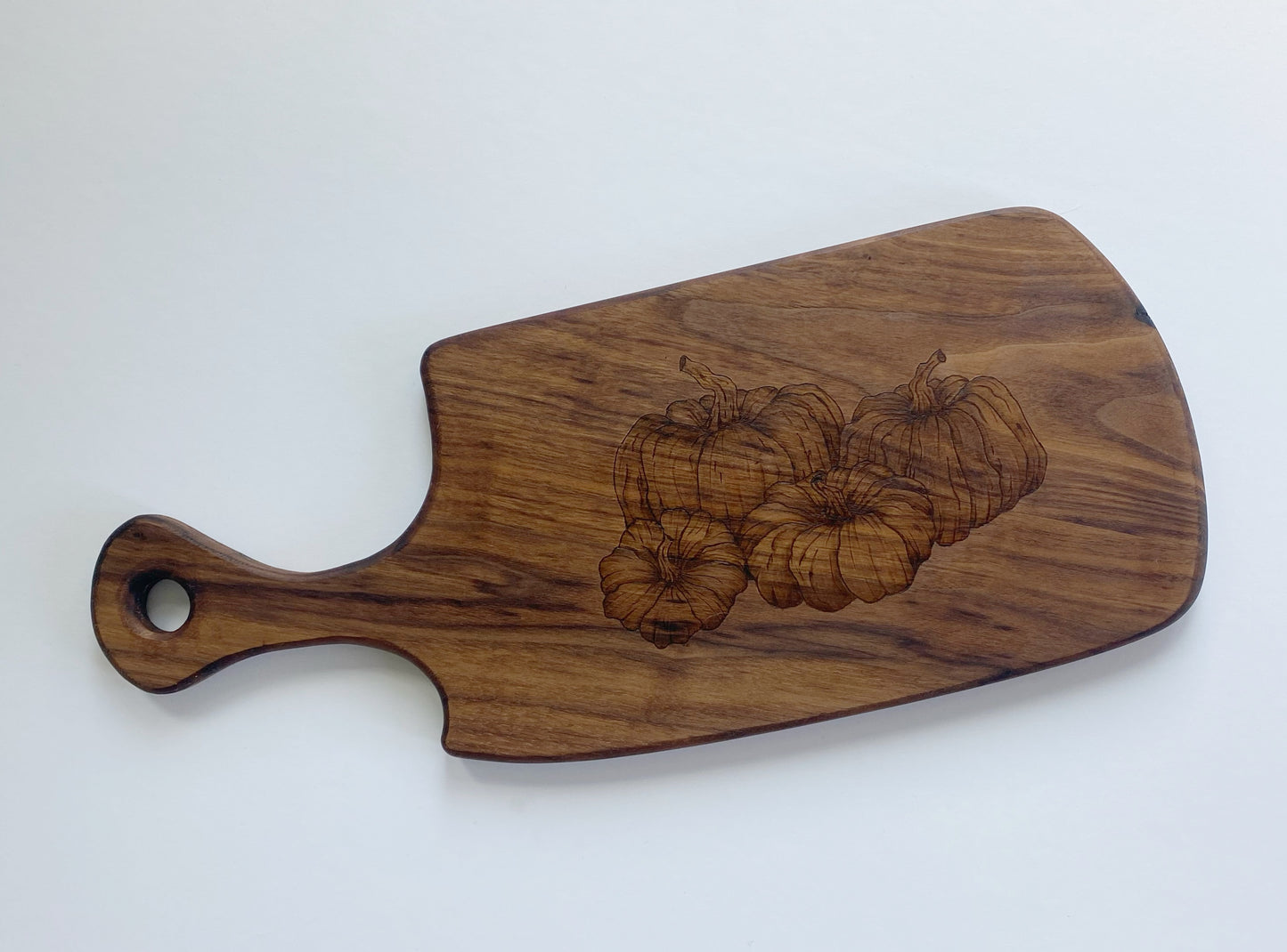 Wood Burned Pumpkin Charcuterie Board
