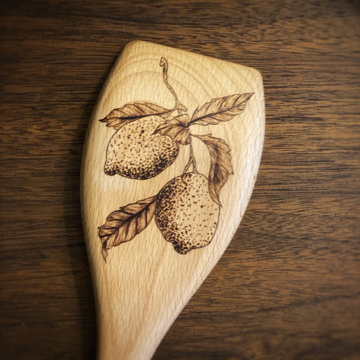 Lemon Wood Burned Spoon